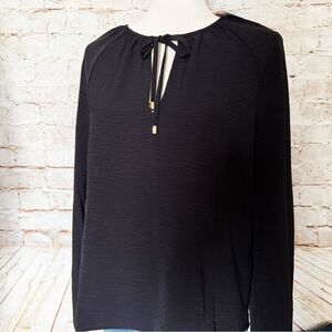 Michael Kors crinkle blouse top flare sleeve